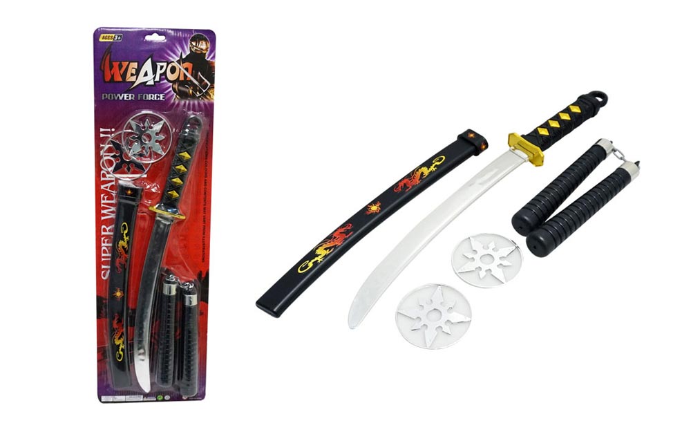 R912202.jpg Ninja force weapon set-Damaged packaging - Image 1